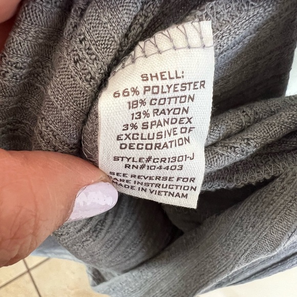 NWT Blu Pepper Light Gray Open-Front Cardigan - Picture 8 of 13